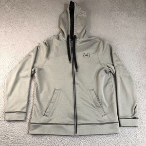 Under Armour Hoodie Men Medium Gray Sweatshirt Sportswear Fullzip Logo‎